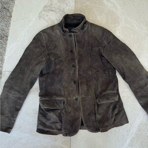 Mens all saints suede leather jacket size large